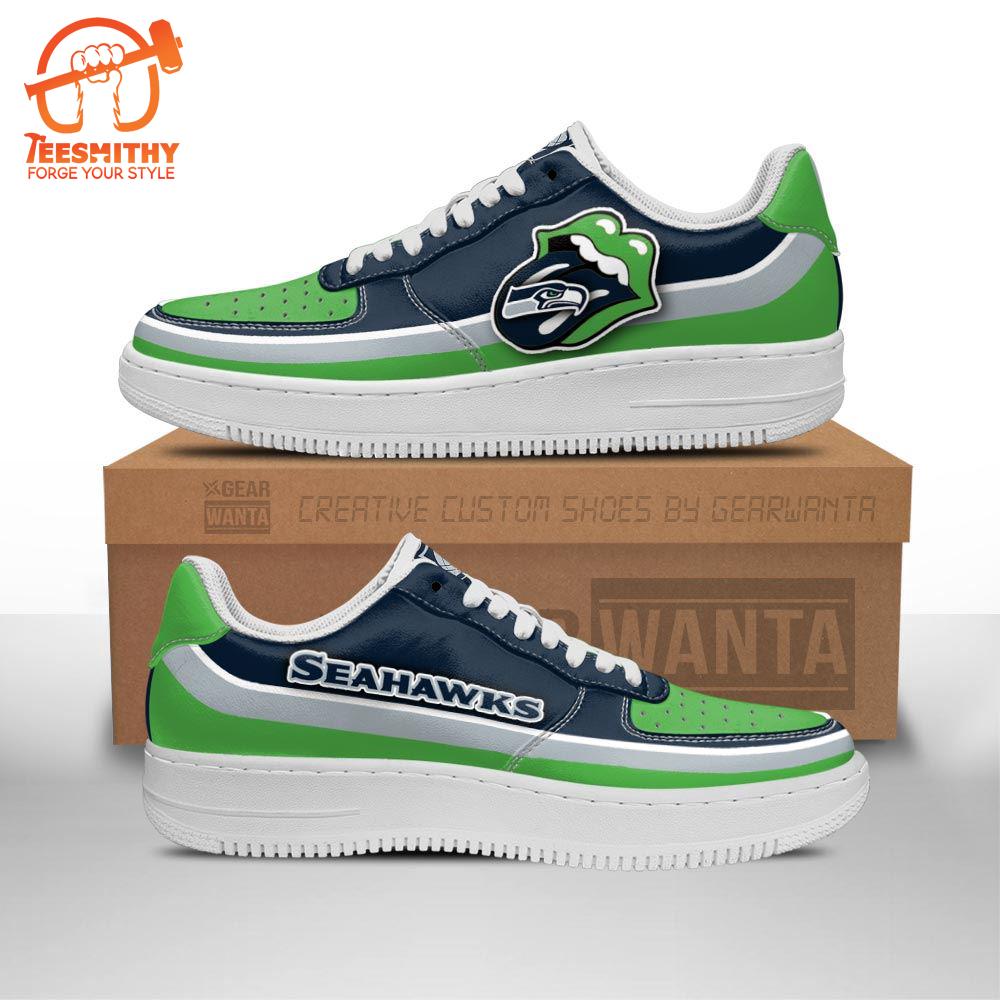 Seattle Seahawks Air Sneakers Custom Force Shoes Sexy Lips For Fans  Gift For Christmas