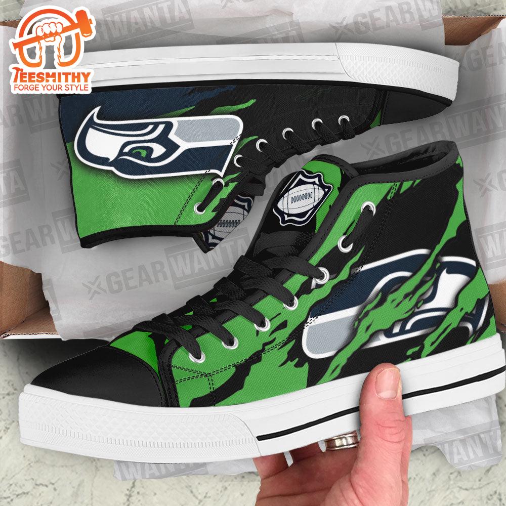 Seattle Seahawks High Top Shoes Custom For Fans