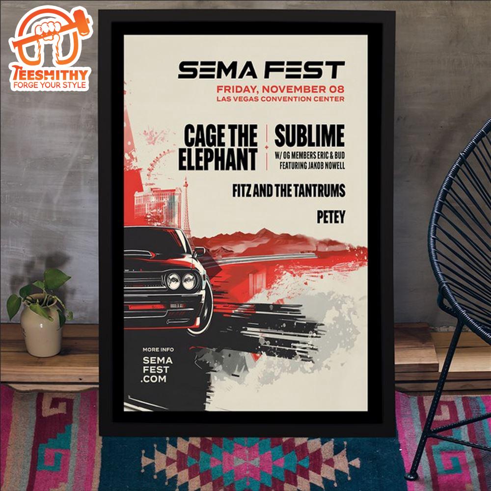 Sema Fest Nov 8 2024 Las Vegas Convention Center In Las Vegas NV Poster Canvas