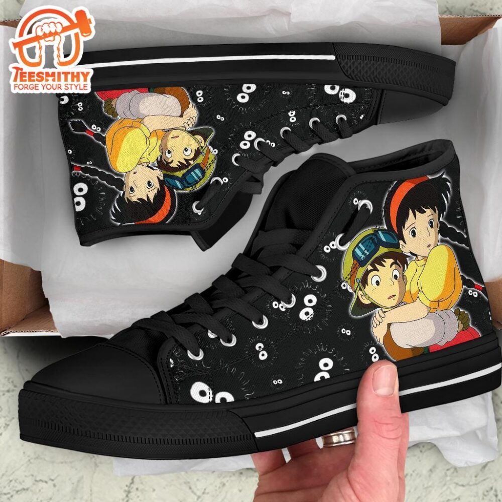 Sheeta & Pazu Sneakers Castle In The Sky High Top Shoes Ghibli Fan