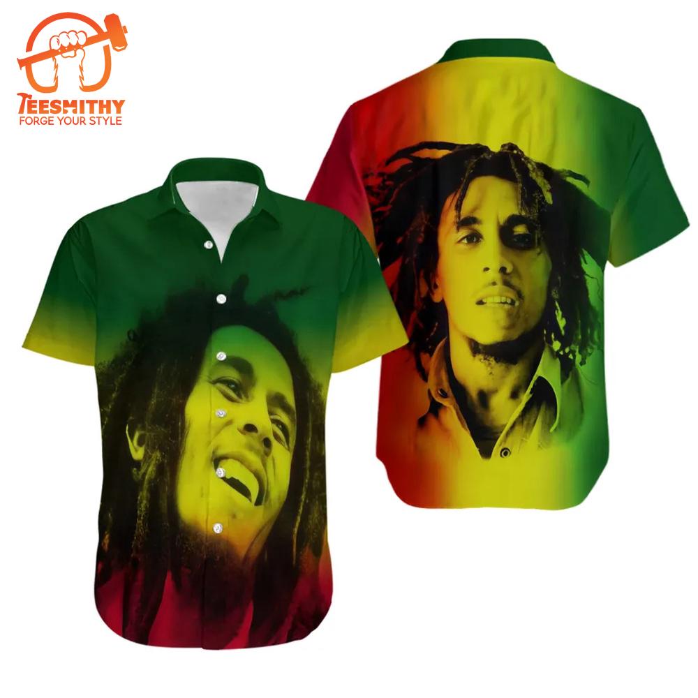 Singer Bob Marley Art Hawaiian Aloha Shirts