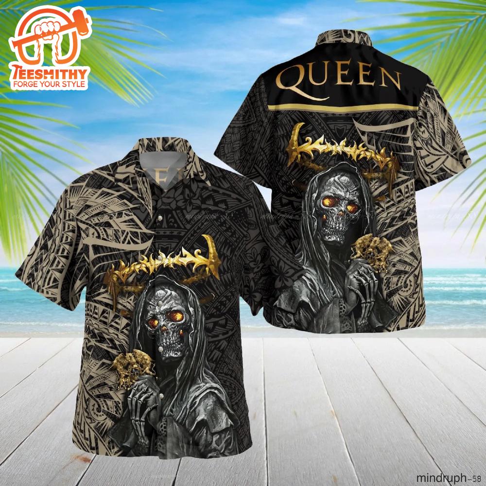 Skull Hold Style Queen Short-Sleeve Hawaiian Shirt