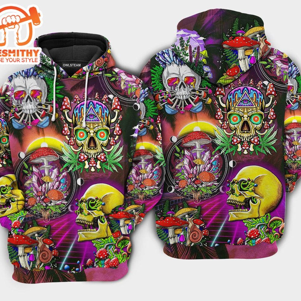 Skull Life Is A Game All Over Print Hoodie