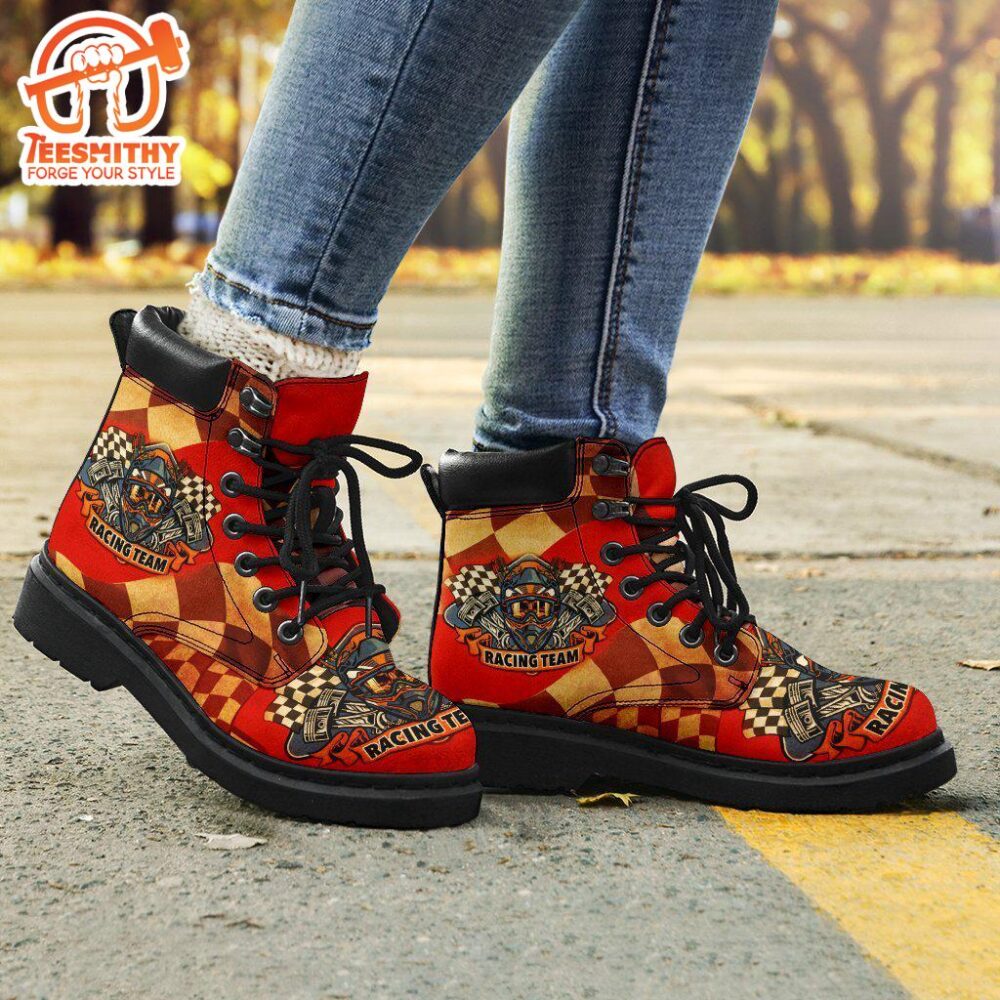 Skull Racing Boots Shoes Racing Team Gift Idea