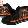 Skull Raider Sneakers Flame High Top Shoes Biker Gift