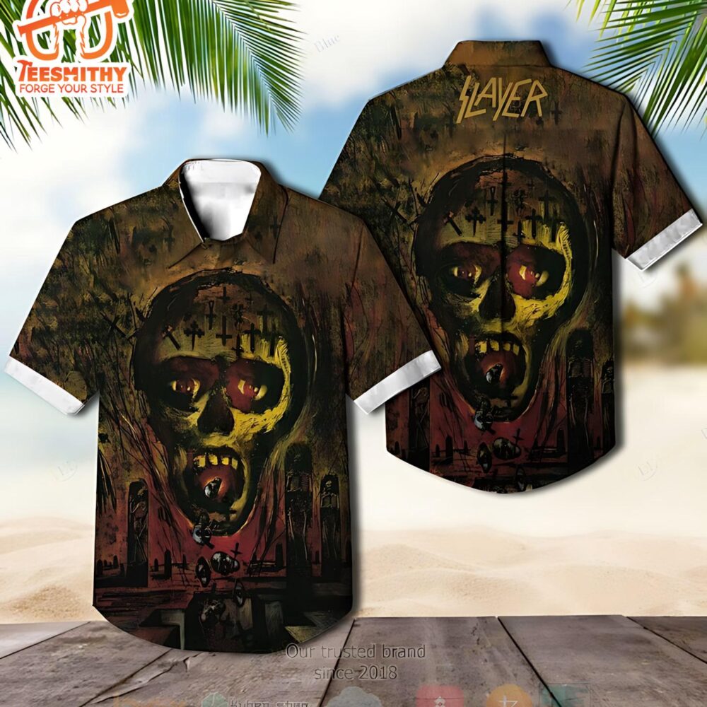 Slayer Band Seasons In The Abyss Men’s Hawaiian Shirt