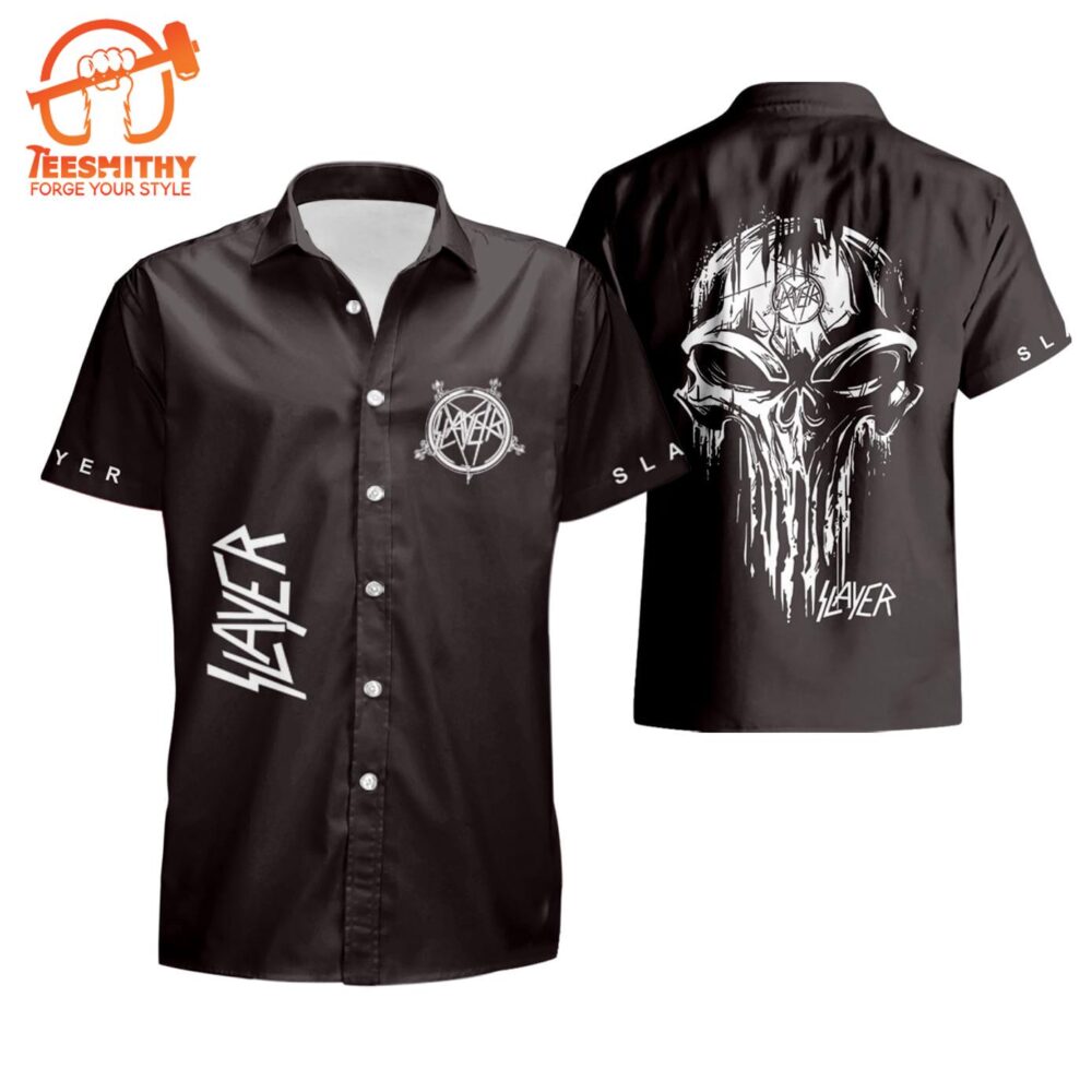 Slayer Black Out Men’s Hawaiian Shirt