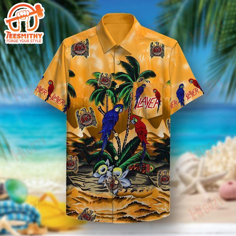 Slayer Parrot Paradise Men’s Hawaiian Shirt