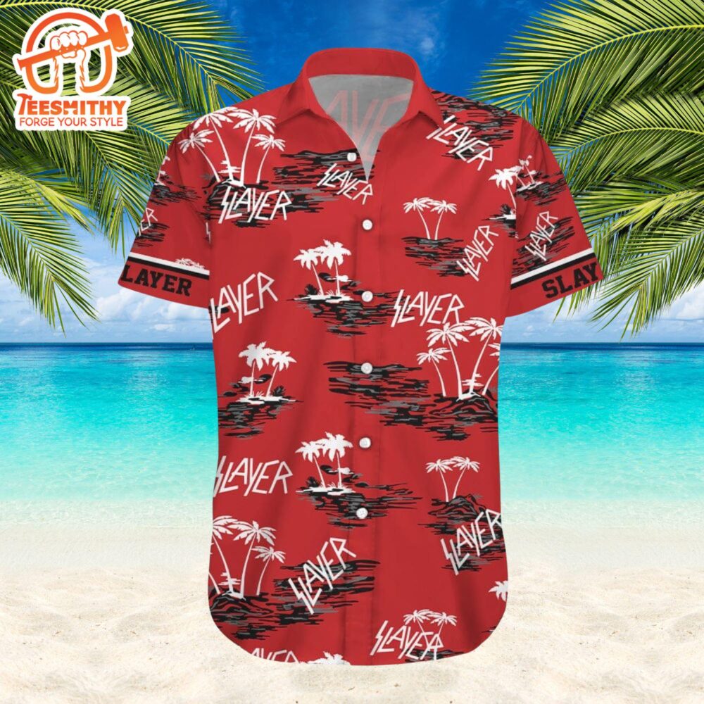 Slayer Red Island Theme Men’s Hawaiian Shirt