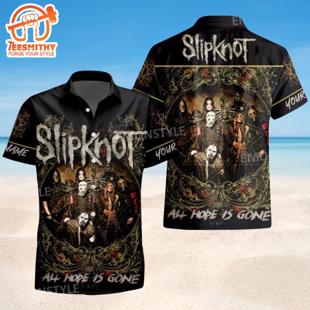 Slipknot All Hope is Gone Tribute Short Sleeve Aloha Shirt