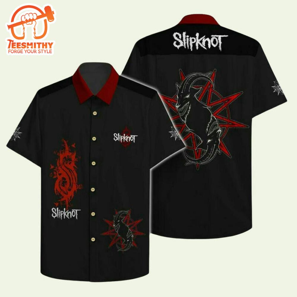 Slipknot Band Flower  Short Sleeve Aloha Shirt