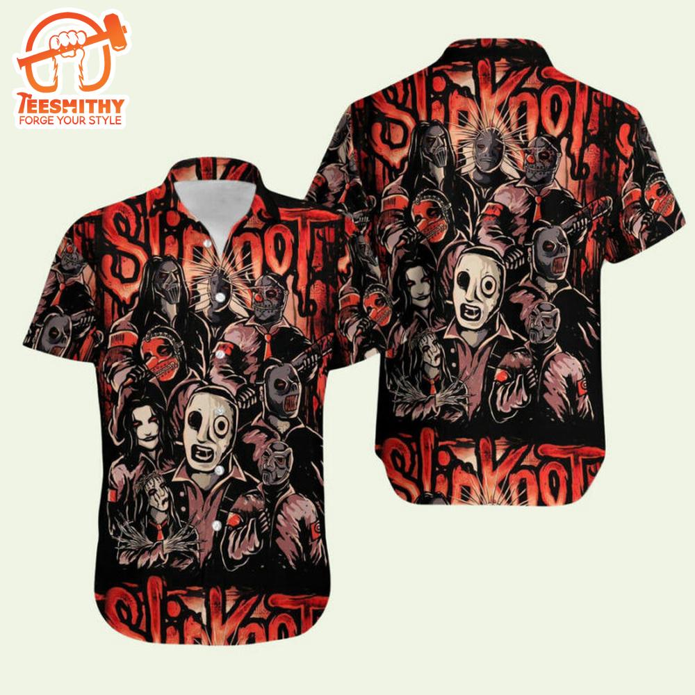 Slipknot Band Member Short Sleeve Aloha Shirt