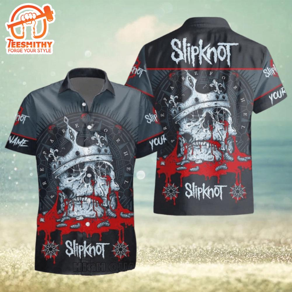 Slipknot Blood Crown Short Sleeve Aloha Shirt