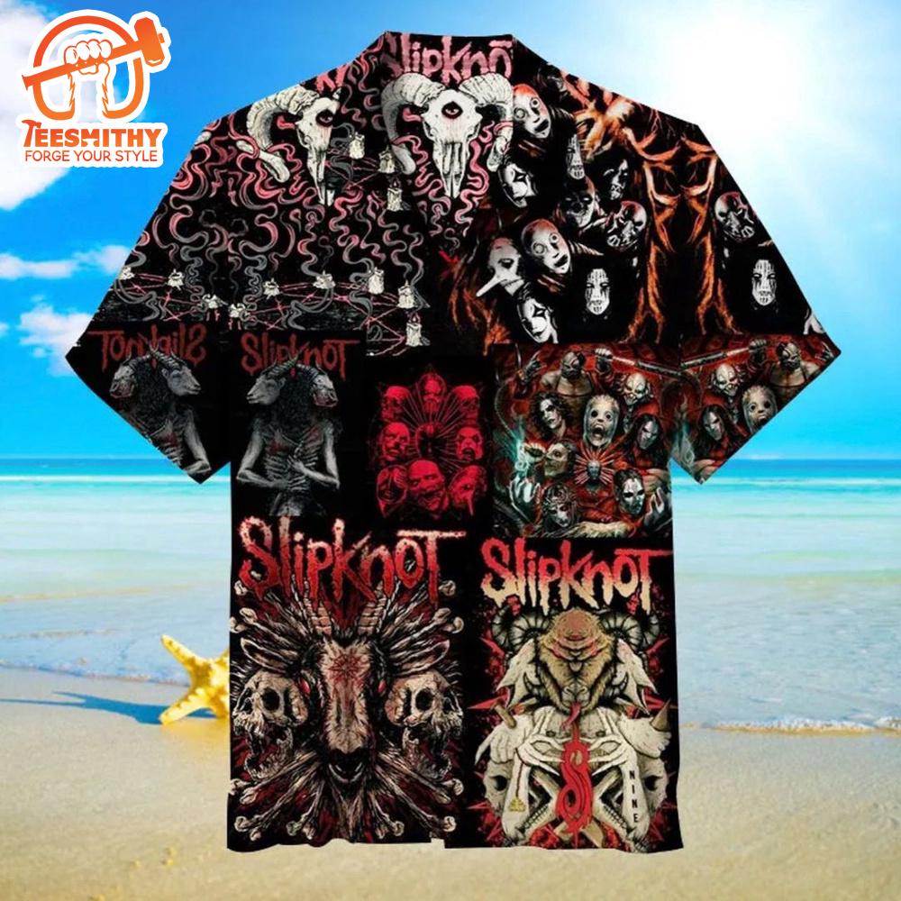 Slipknot Horror Collage Short Sleeve Aloha Shirt