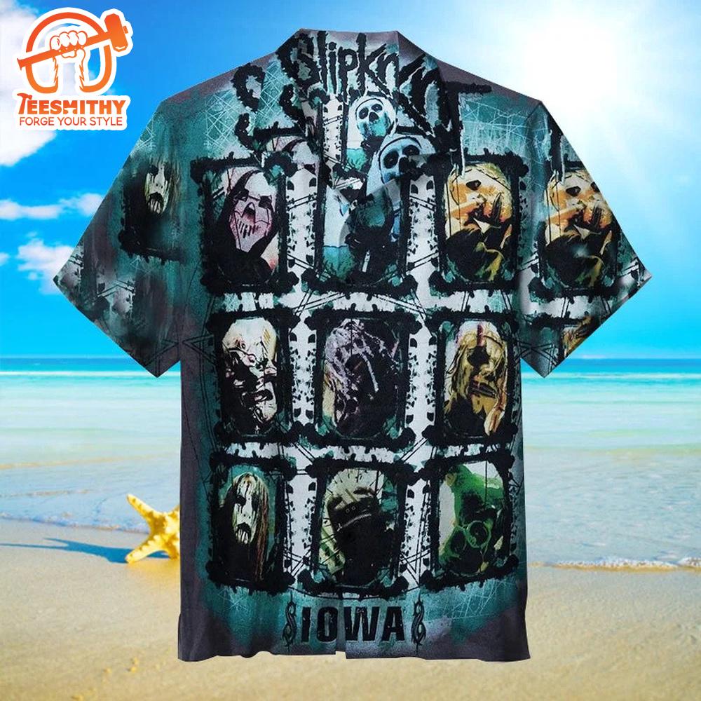 Slipknot Rock Band Iowa Nightmare Short Sleeve Aloha Shirt