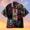 Slipknot Rock Band Psychedelic Album Art Short Sleeve Aloha Shirt