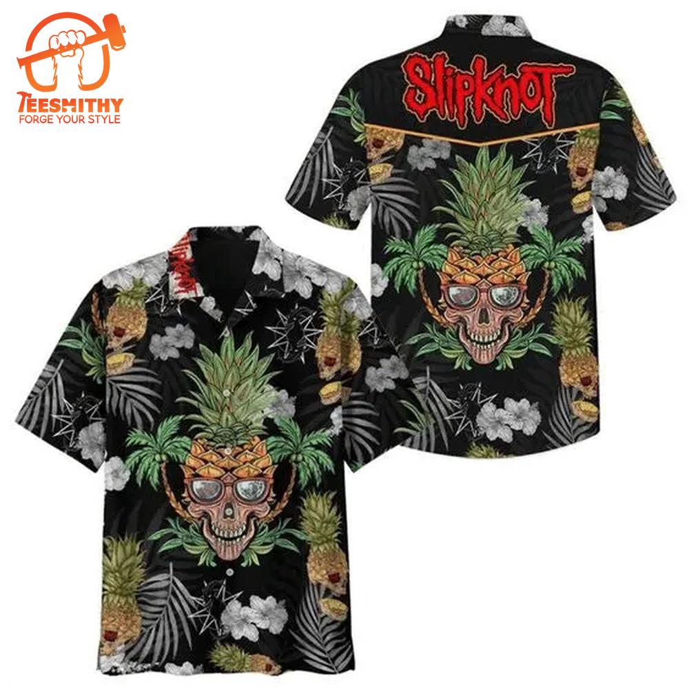 Slipknot Skull Pineapple Short Sleeve Aloha Shirt