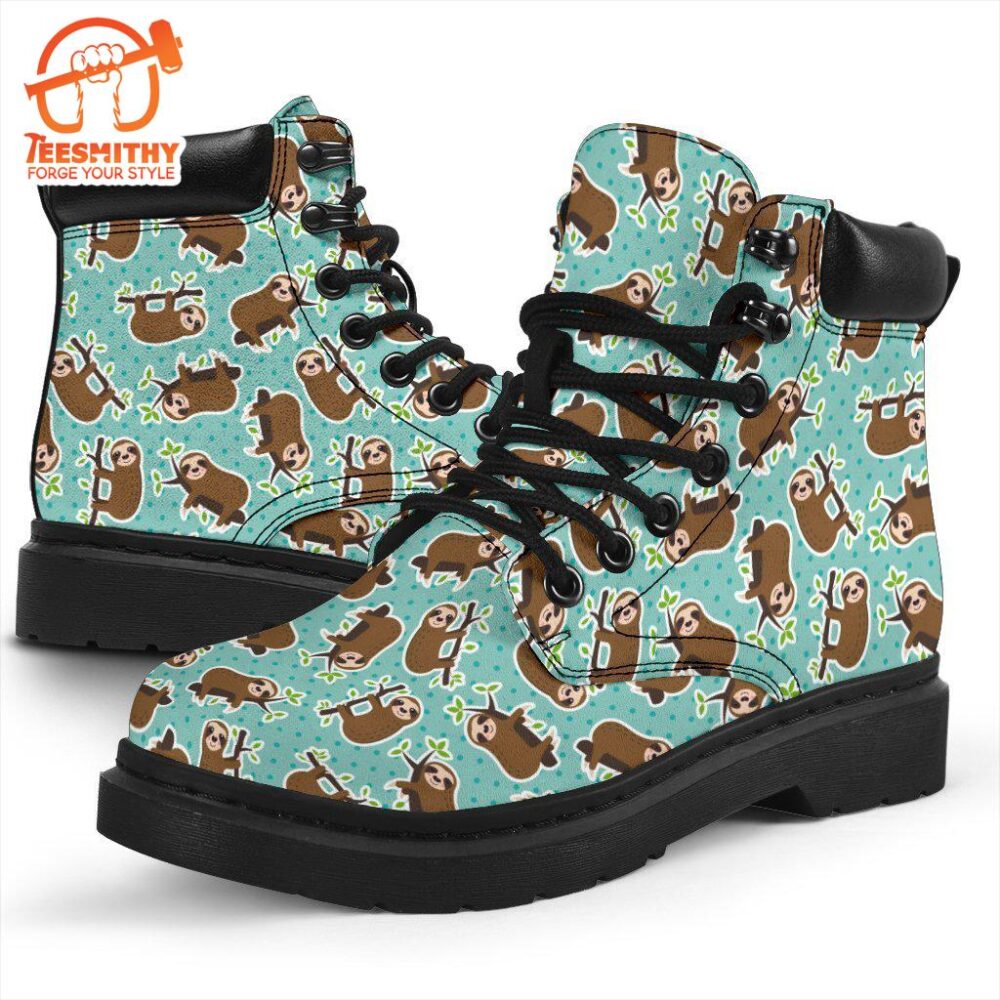 Sloth Boots Animal Custom Shoes Funny For Sloth Lover