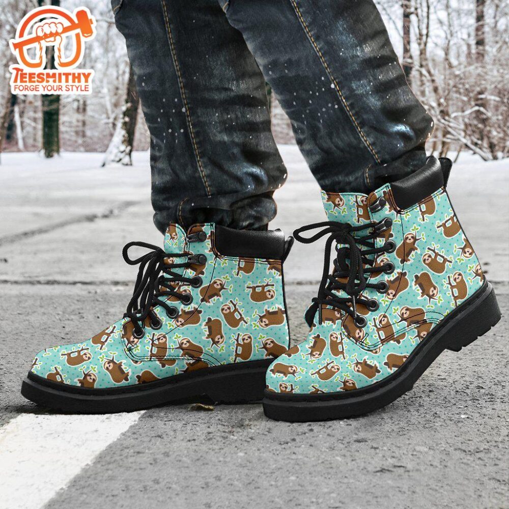 Sloth Boots Animal Custom Shoes Funny For Sloth Lover