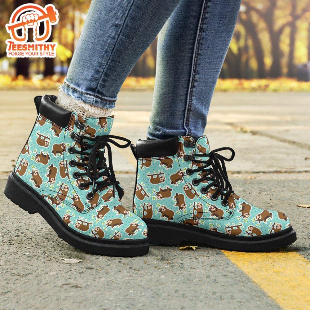 Sloth Boots Animal Custom Shoes Funny For Sloth Lover