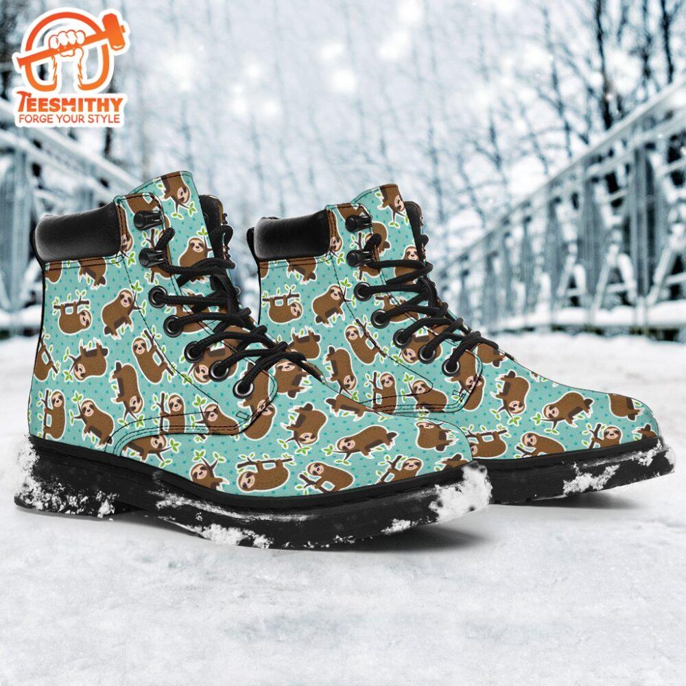 Sloth Boots Animal Custom Shoes Funny For Sloth Lover