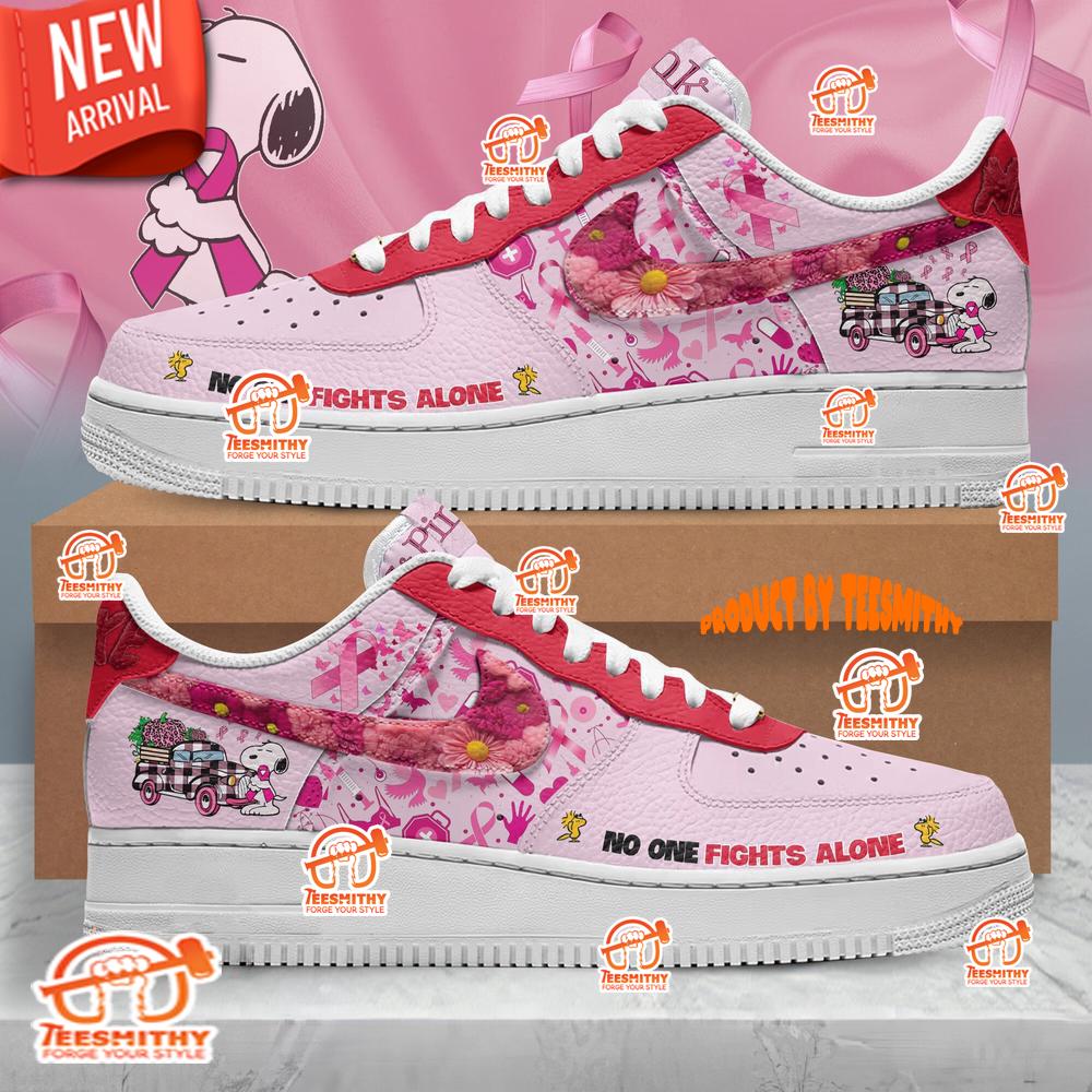 Snoopy Fight Breast Cancer Pink Air Force 1 Shoes