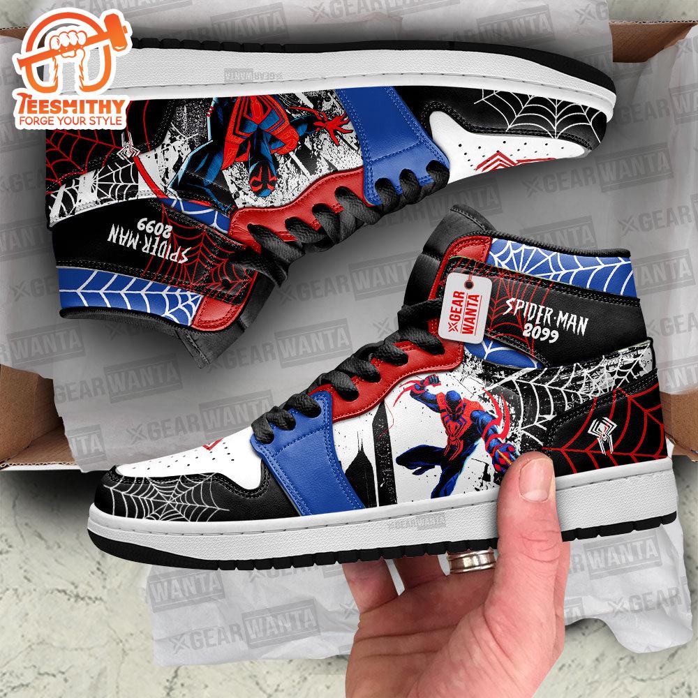 Spider-Man 2099 Spider-Verse Air Jordan 1 Shoes Custom Sneakers For Fans