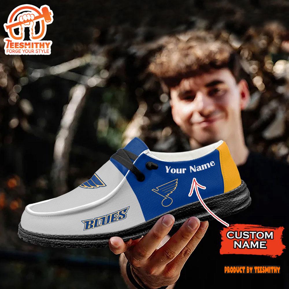 St Louis Blues NHL Hey Dude Shoes Custom Name Perfect Gift