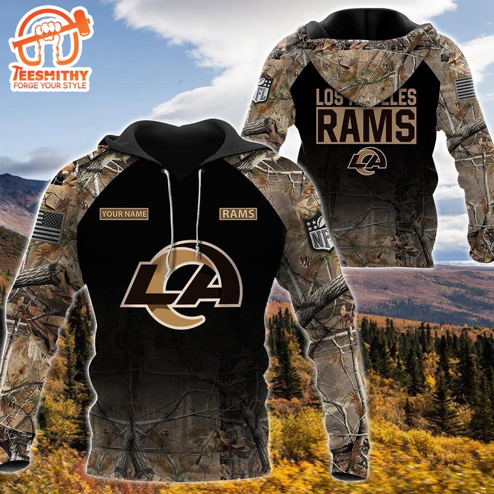 St. Louis Rams Personalized Your Name Hunting Camo Hoodie  Gift Christmas