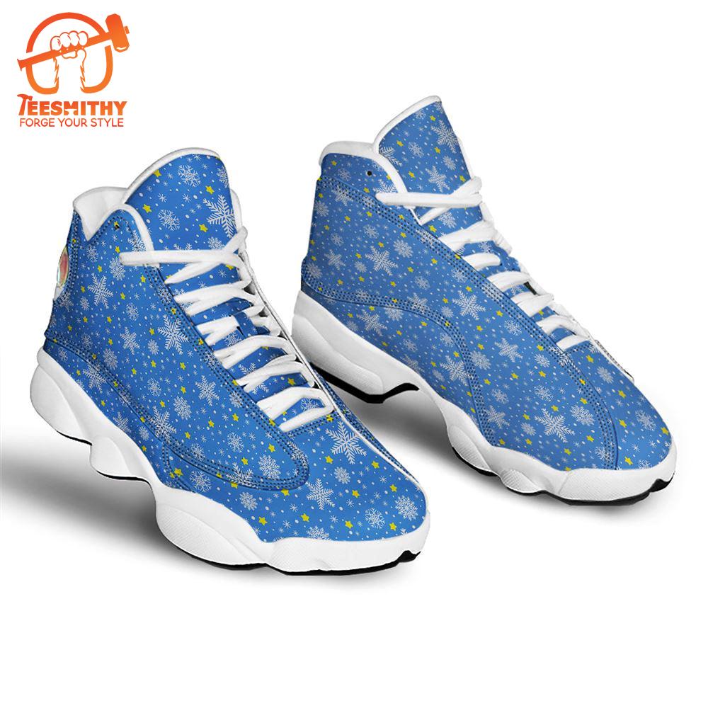 Stars And Christmas Snowflakes Print Jd13 Shoes For Men Women   Gift Christmas