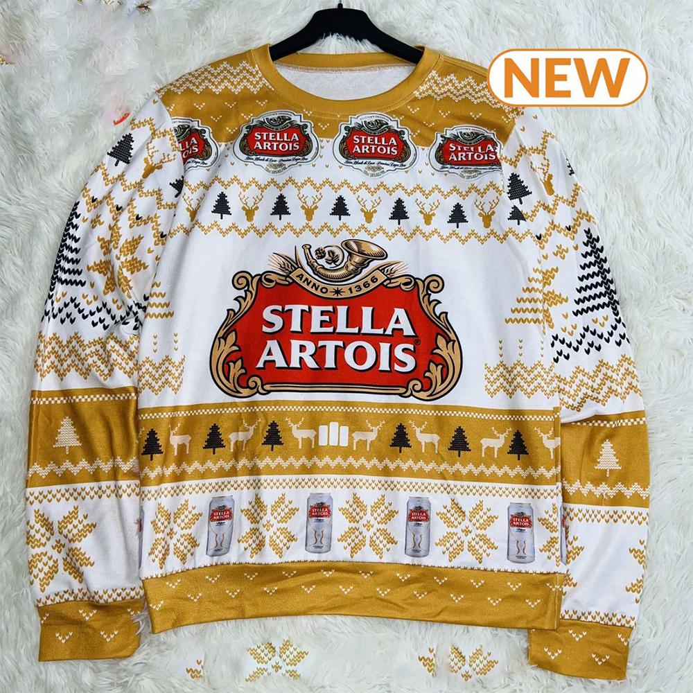 Stella Artois Beer Logo  Ugly Christmas Sweater Shirt, Sweatshirt