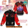 Stranger Things Friends Don’t Lie Black Red Baseball Jacket