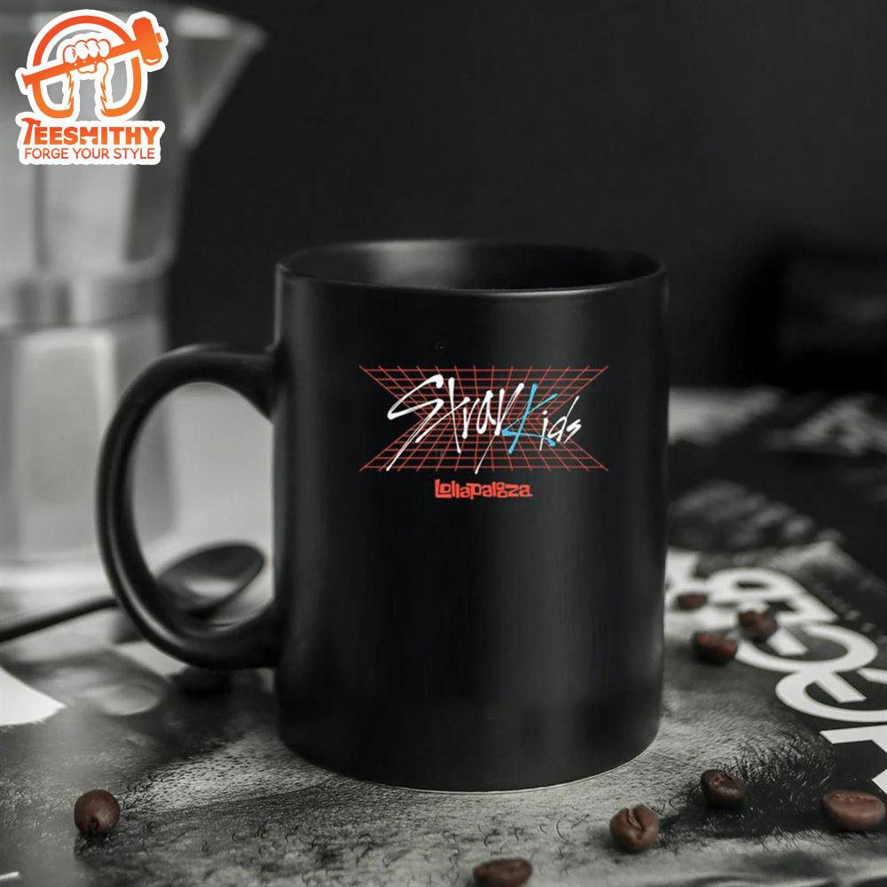 Stray Kids Lollapalooza Retro Grid Logo Festival Mug