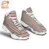 Striped Merry Christmas Print Pattern Jd13 Shoes For Men Women   Gift Christmas