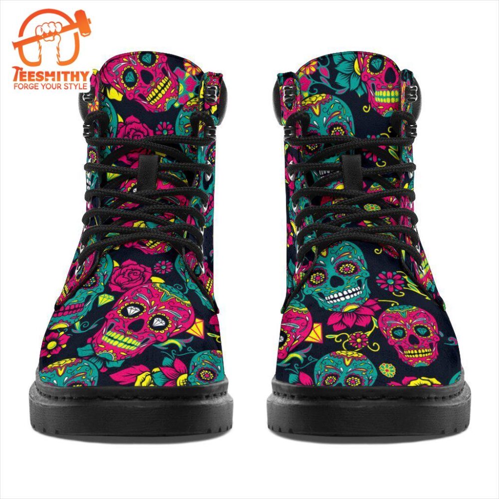 Sugar Skull Boots Shoes Gift Idea