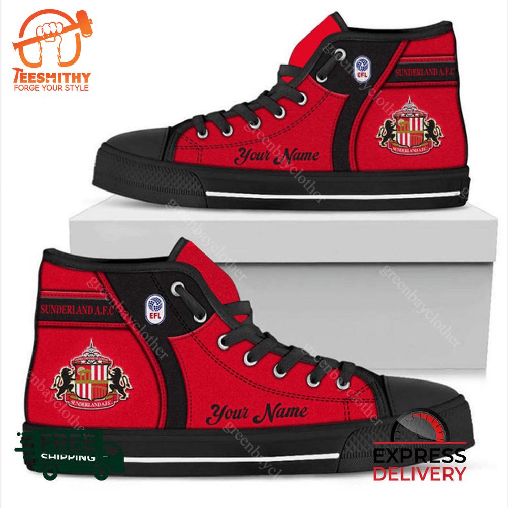 Sunderland Personalzied High Top Canvas Shoes