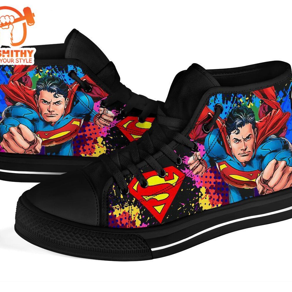 Superman Comic High Top Shoes Custom Idea