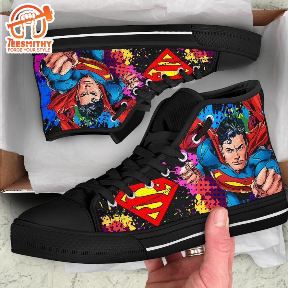 Superman Comic High Top Shoes Custom Idea