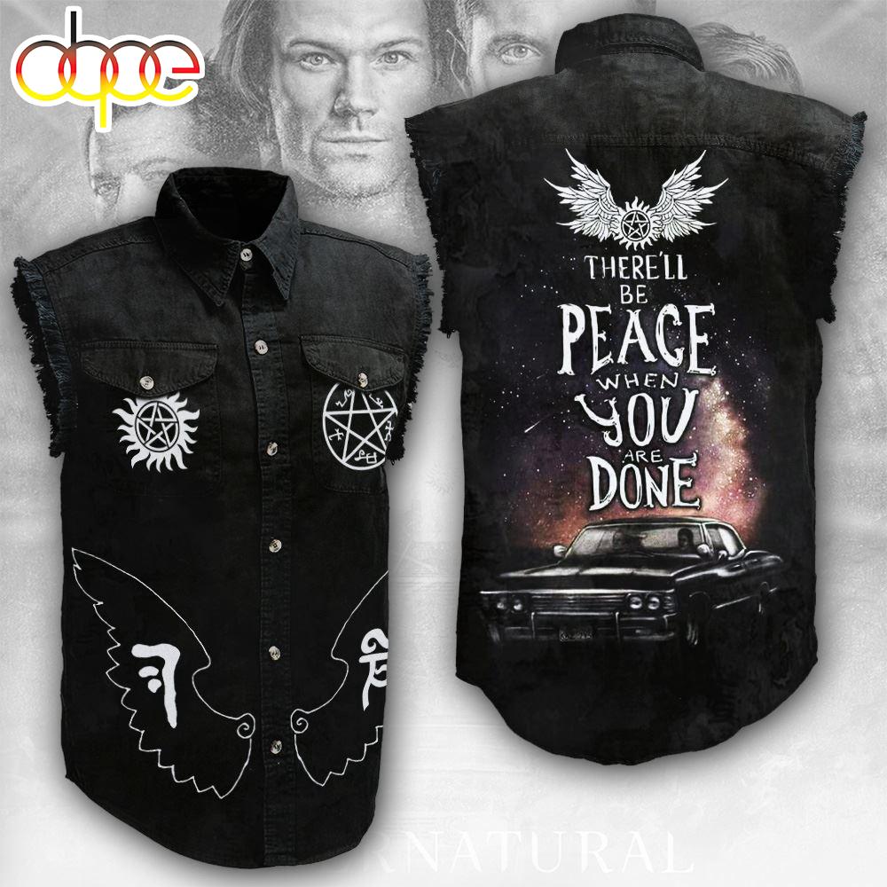 Supernatural 3D Lightweight Sleeveless Denim Shirt