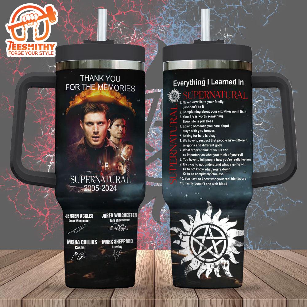 Supernatural 40oz Stanley Tumbler Christmas Tumbler 40OZ