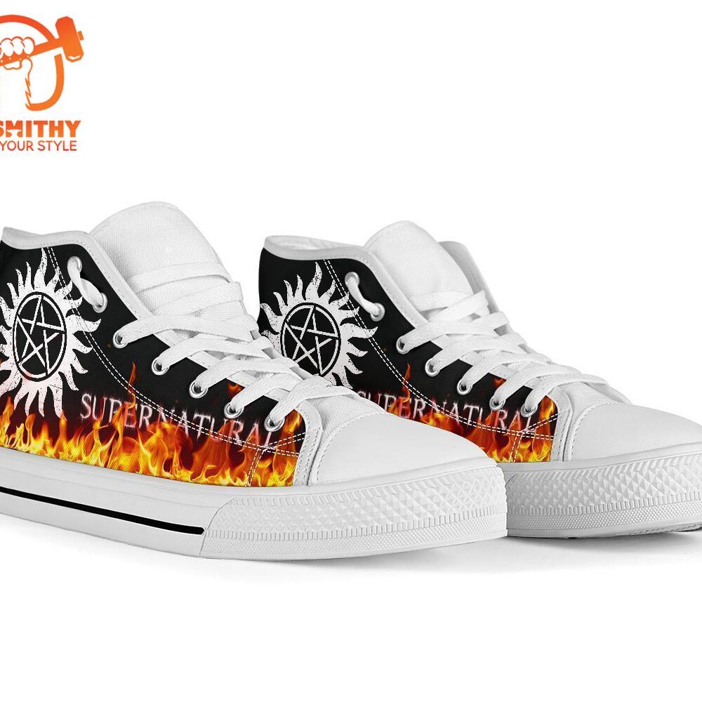 Supernatural Sneakers Fire High Top Shoes Custom Idea