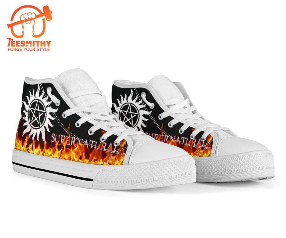 Supernatural Sneakers Fire High Top Shoes Custom Idea