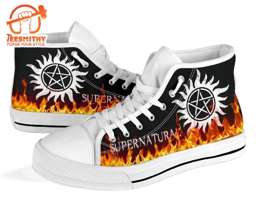 Supernatural Sneakers Fire High Top Shoes Custom Idea