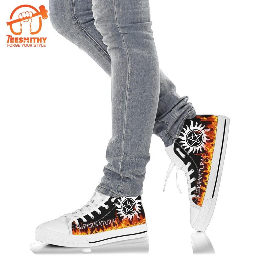 Supernatural Sneakers Fire High Top Shoes Custom Idea