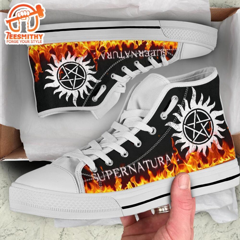 Supernatural Sneakers Fire High Top Shoes Custom Idea