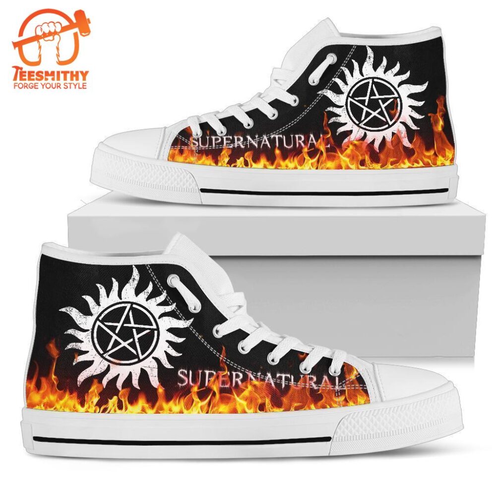 Supernatural Sneakers Fire High Top Shoes Custom Idea