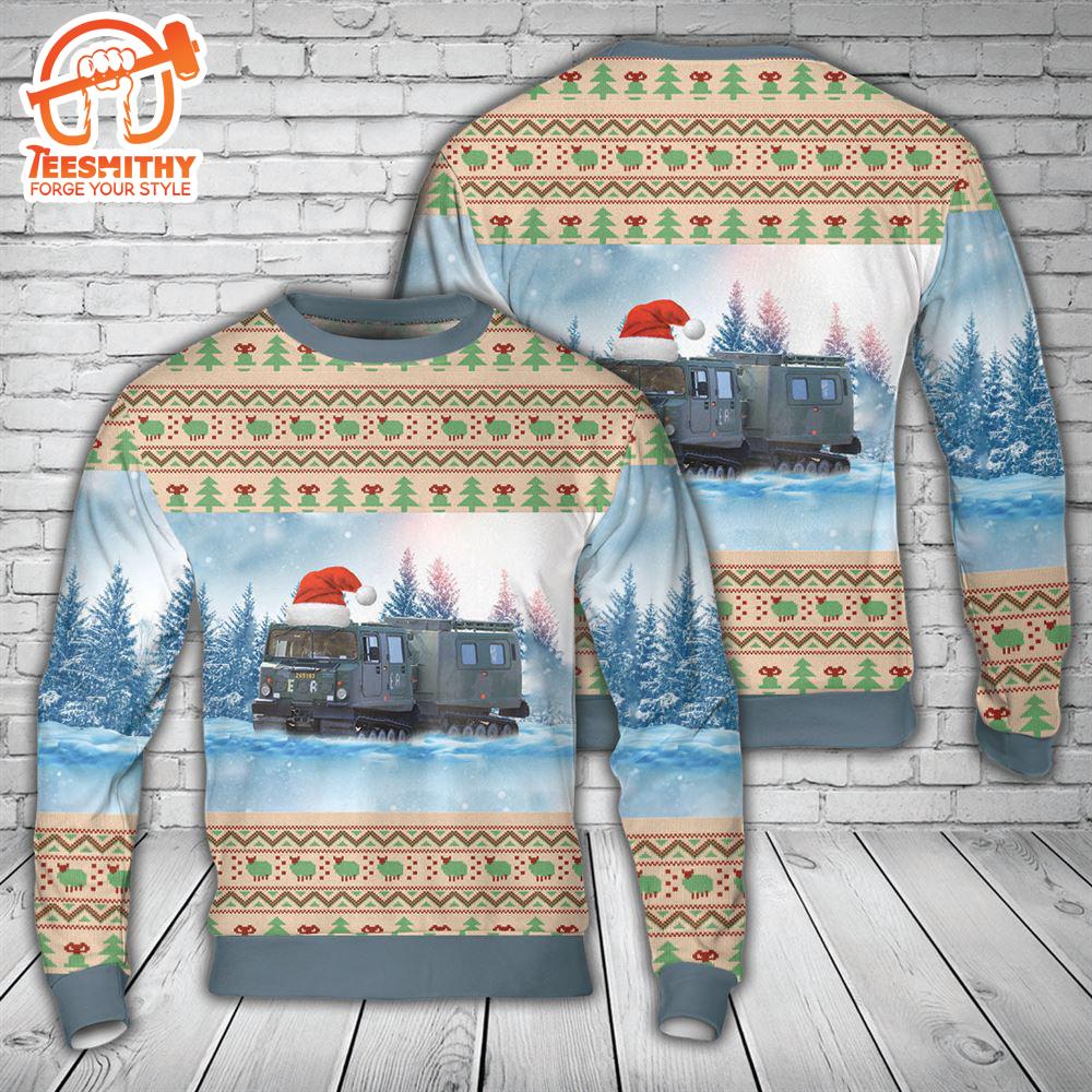 Swedish Army Bandvagn 206 Bv 206 Christmas AOP Sweater  Gift Christmas