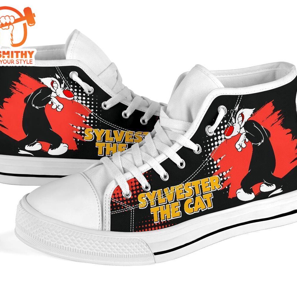 Sylvester The Cat High Top Shoes Looney Tunes Fan