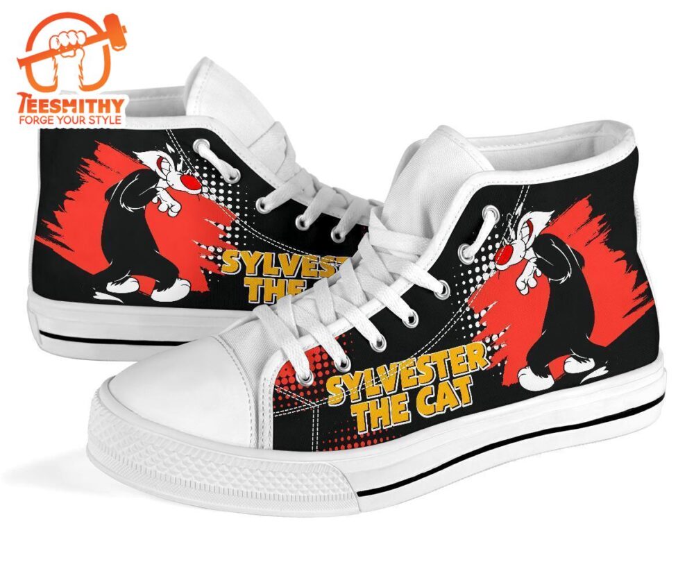 Sylvester The Cat High Top Shoes Looney Tunes Fan