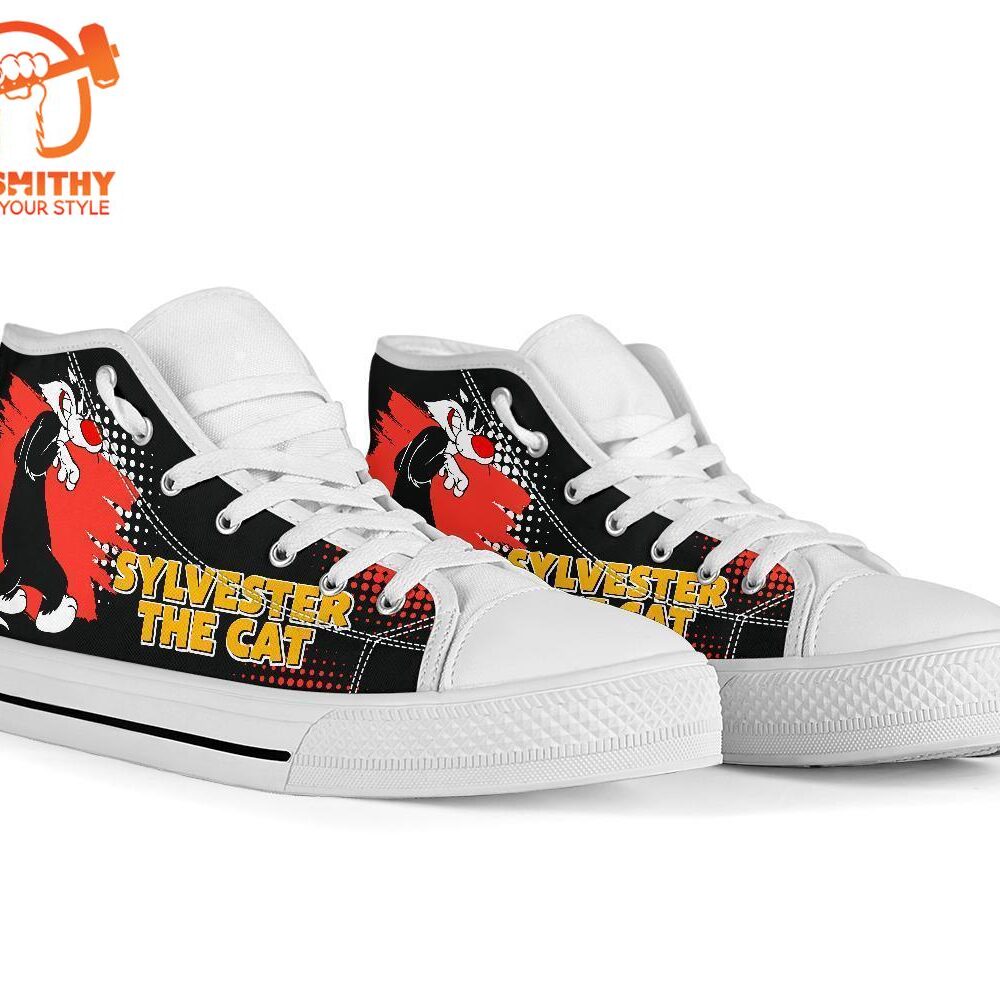 Sylvester The Cat High Top Shoes Looney Tunes Fan